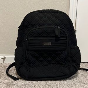 Large Vera Bradley Campus Backback in Quilted Black